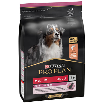 PRO PLAN Medium Adult Dog Sensitive Skin Dry Dog Food with Salmon 3kg
