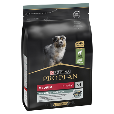 PRO PLAN Optidigest Sensitive Digest Medium Puppy Dry Dog Food Lamb 3kg
