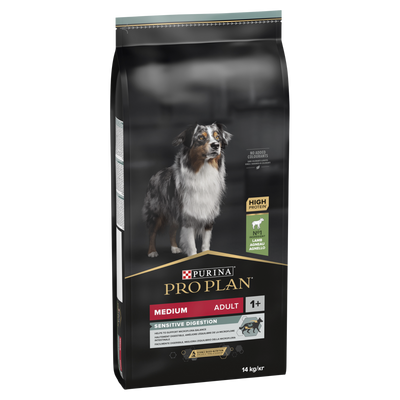 PRO PLAN Medium Adult Sensitive Digestion Dry Dog Food with Lamb 14kg