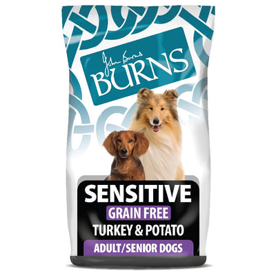 Burns Sensitive Grain Free Adult & Senior Dry Dog Food Turkey & Potato 12kg