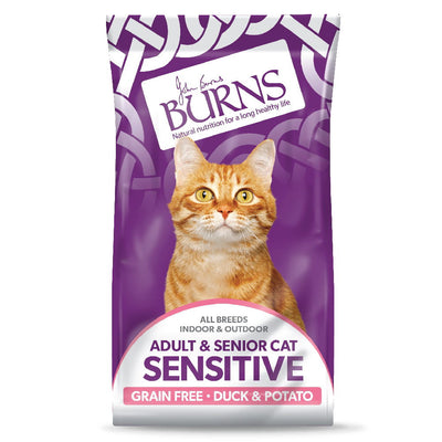 Burns Sensitive Grain Free Adult/Senior Dry Cat Food Duck & Potato 1.5kg
