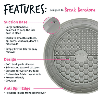 Lick Bowl (Euro Hanger) in SRP Grey