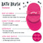 Bath Brush (Euro Hanger) in SRP Pink