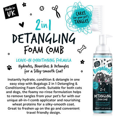 2 in 1 Detangle & Conditioning Foam Comb Fragrance Free 150ml