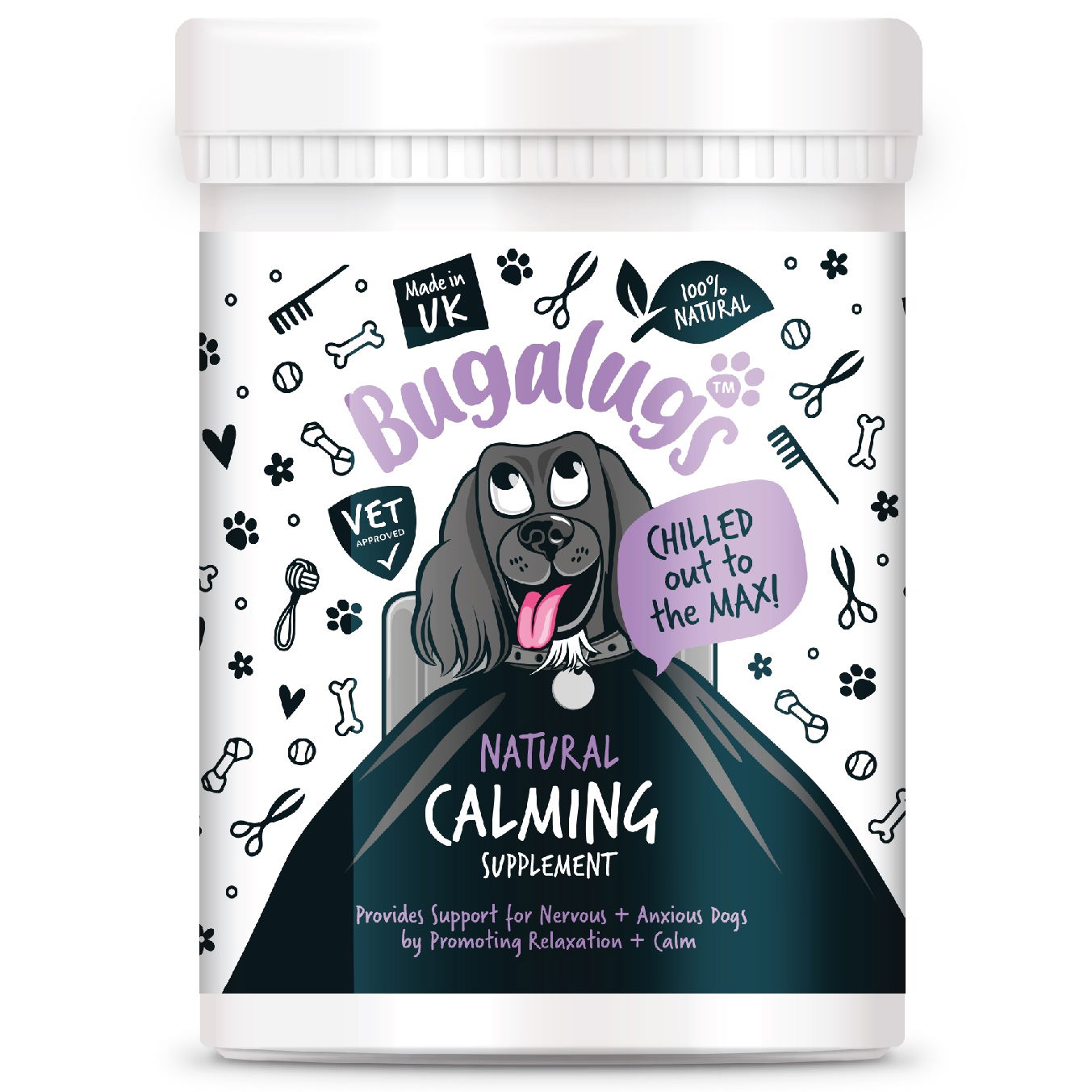 Calming Powder Supplement 200g Pot with spoon