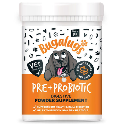 Pre & Probiotic Digestive Powder Supplement 200g Pot with spoon