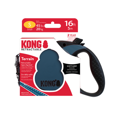 KONG Terrain Retractable Blue Small Up To 20kg 5m