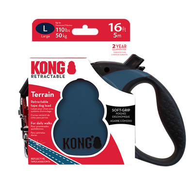 KONG Terrain Retractable Blue Large Up To 50kg 5m