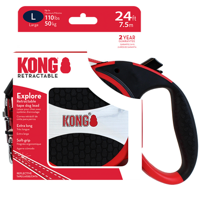 KONG Explore Retractable Red Large Up To 50kg 7.5m