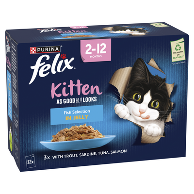 Felix AGAIL Kitten Fish in Jelly (12x85g)