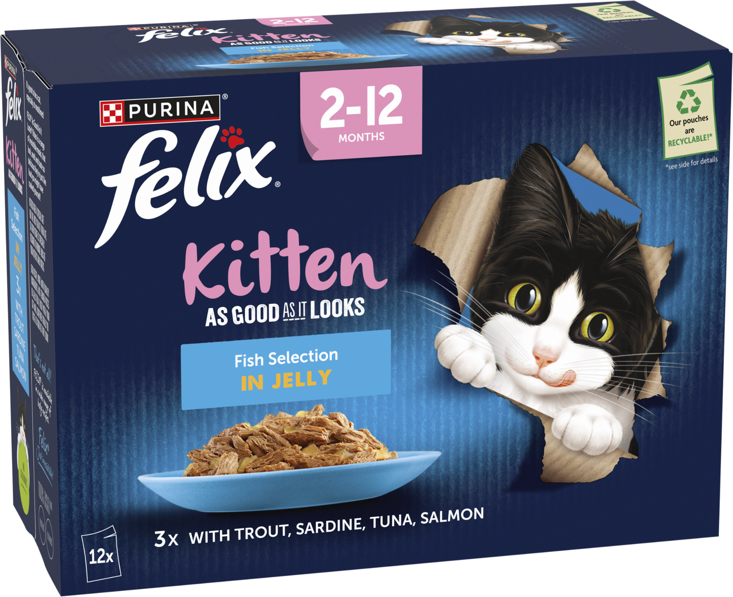 Felix AGAIL Kitten Fish in Jelly (12x85g)