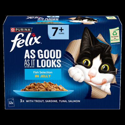 Felix AGAIL Senior Fish in Jelly (12x85g)