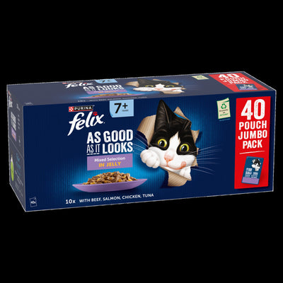 Felix AGAIL Senior Beef in Jelly (40x85g)