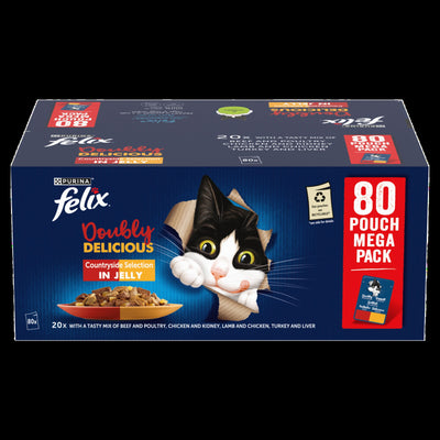 Felix AGAIL Doubly Delicious Meaty Selection in Jelly (80x85g)