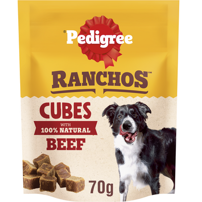 PEDIGREE Ranchos Reward Cube treat Beef 70g