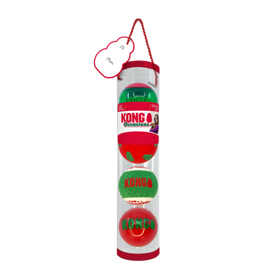 KONG Holiday Occasions Balls 4-pk Md