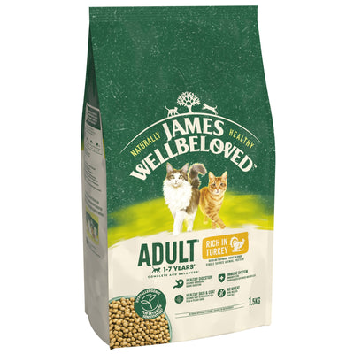 James Wellbeloved Dry Cat Adult Turkey 1.5kg