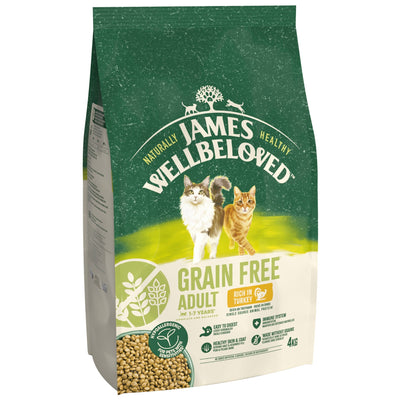 James Wellbeloved Dry Cat Grain Free Adult Turkey 4kg