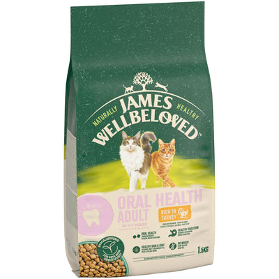 James Wellbeloved Dry Cat Oral Health Adult Turkey 1.5kg
