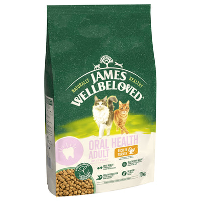 James Wellbeloved Dry Cat Adult Oralcare Turkey 10kg