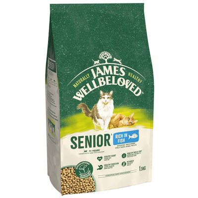 James Wellbeloved Dry Cat Senior Fish 1.5kg