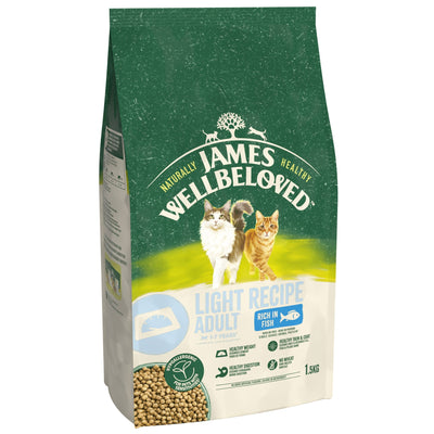 James Wellbeloved Dry Cat Light Adult Fish 1.5kg
