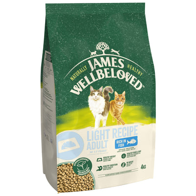 James Wellbeloved Dry Cat Light Adult Fish 4kg