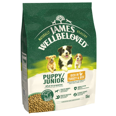 James Wellbeloved Dry Dog Puppy Turkey & Rice 15kg