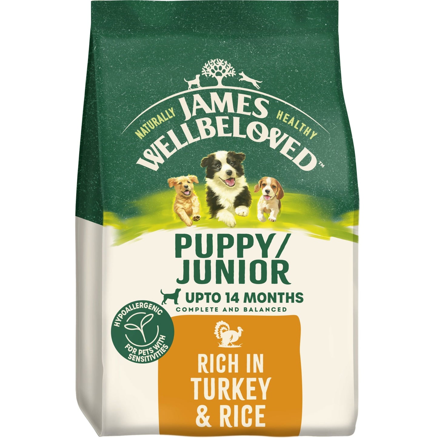 James Wellbeloved Dry Dog Puppy Turkey & Rice 15kg