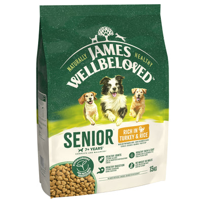 James Wellbeloved Dry Dog Senior Turkey & Rice 15kg