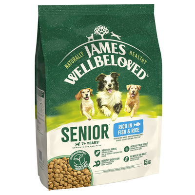 James Wellbeloved Dry Dog Senior Fish & Rice 15kg