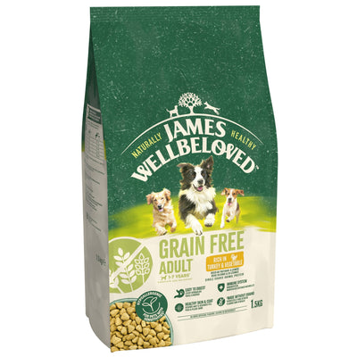 James Wellbeloved Dry Dog Grain Free Adult Turkey 1.5kg