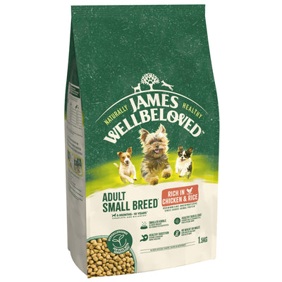 James Wellbeloved Dry Dog Adult SmallBreed Chicken & Rice 1.5kg