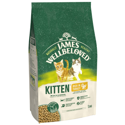 James Wellbeloved Dry Cat Kitten Turkey 1.5kg