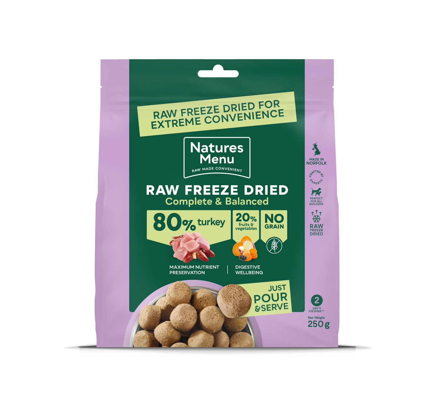Natures Menu Complete and Balanced 80/20 Turkey 250g