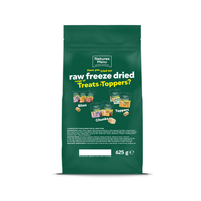 Natures Menu Raw Freeze Dried Complete & Balanced 80/20 Turkey 625g