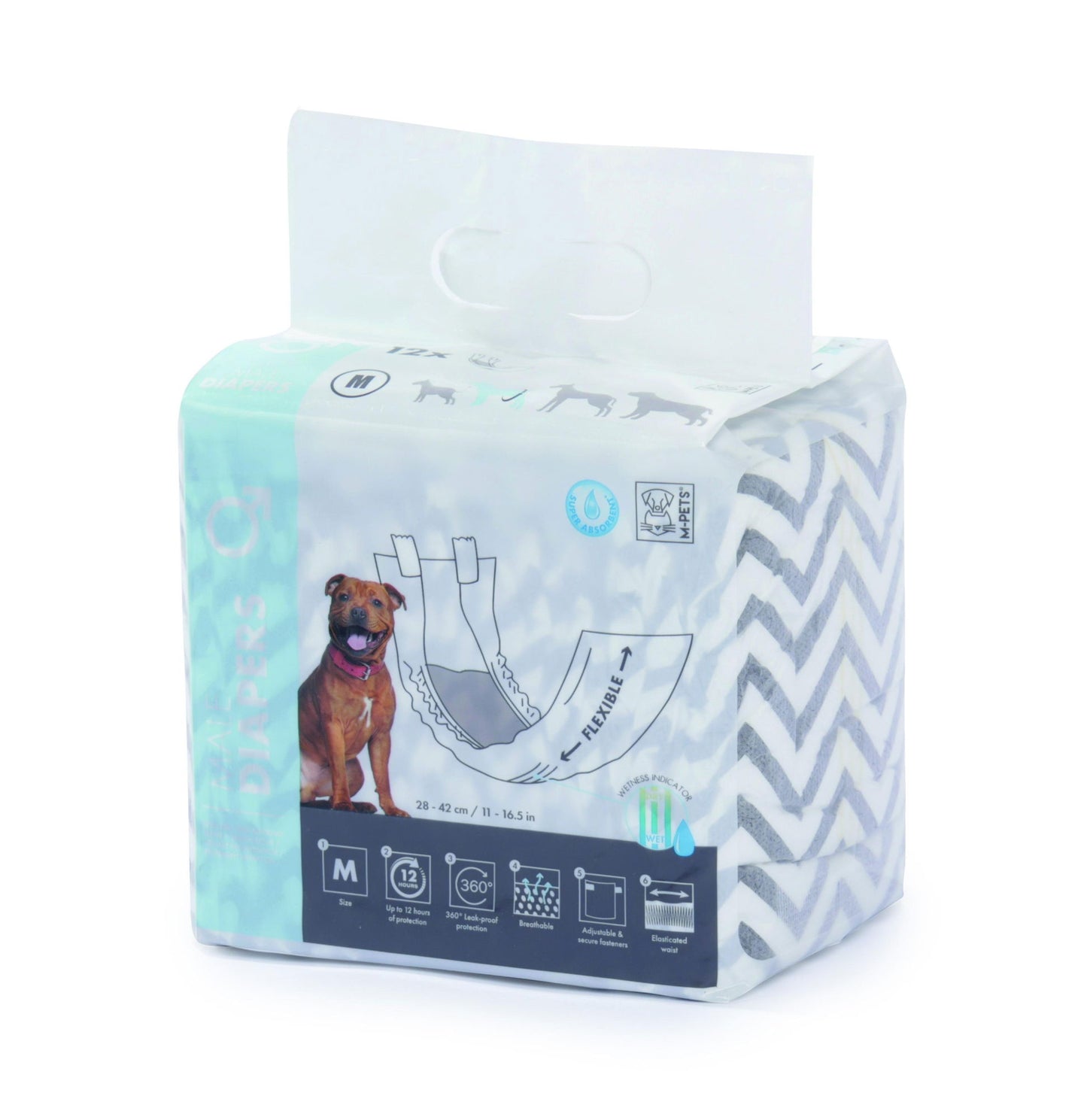 M-PETS Diapers - Male Dog - Medium