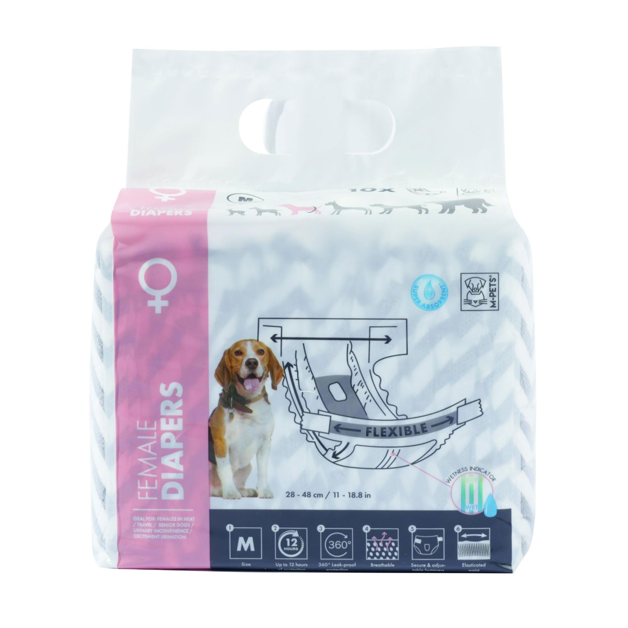 M-PETS Diapers - Female Dog - Medium – Vital Pet Group