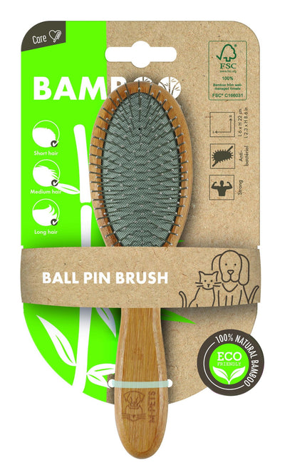 M-PETS Bamboo Ball Pin Brush
