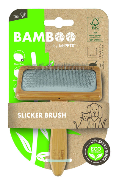 M-PETS Bamboo Slicker Brush - Medium