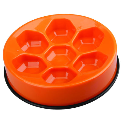 M-PETS Cavity - Slow Feed Bowl Round Orange