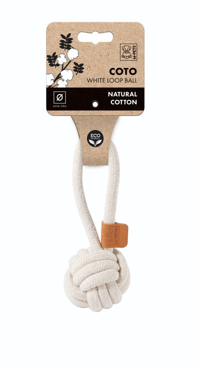 M-PETS Coto White Loop Ball 6.5 Cm