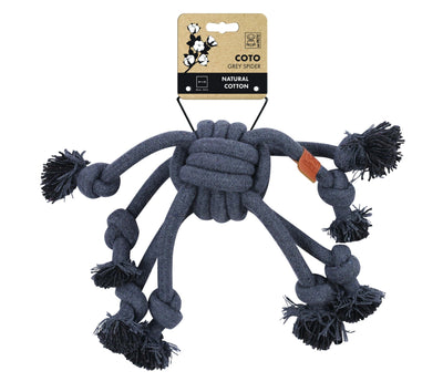 M-PETS Coto Eco Rope Dog Toys Grey Spider 38cm