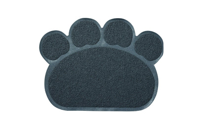 M-PETS Paw Cat Litter Mat Grey