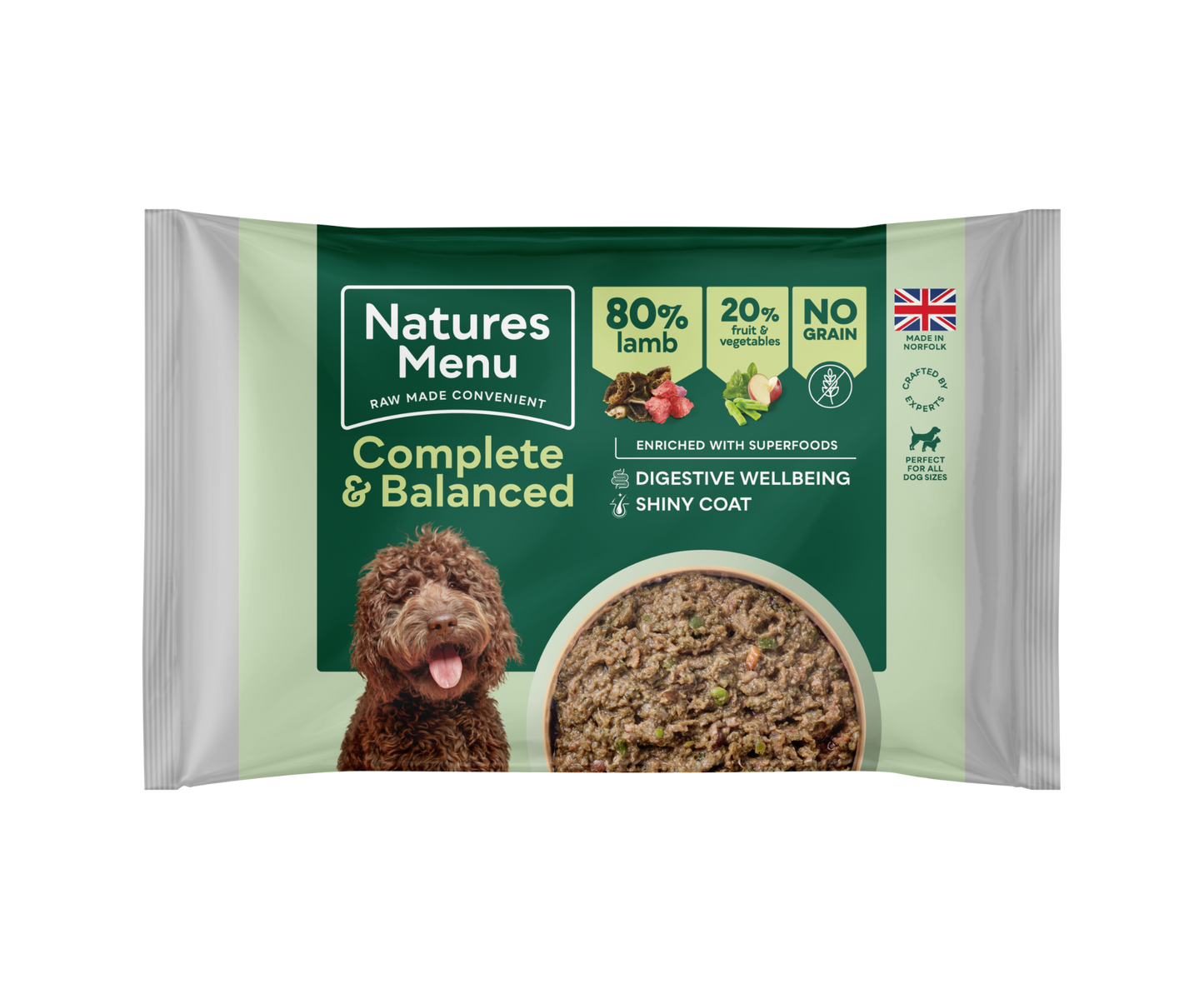 Natures Menu Complete & Balanced 80/20 Blocks Lamb 500g