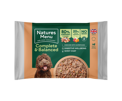 Natures Menu Complete & Balanced 80/20 Blocks Salmon & Chicken 500g