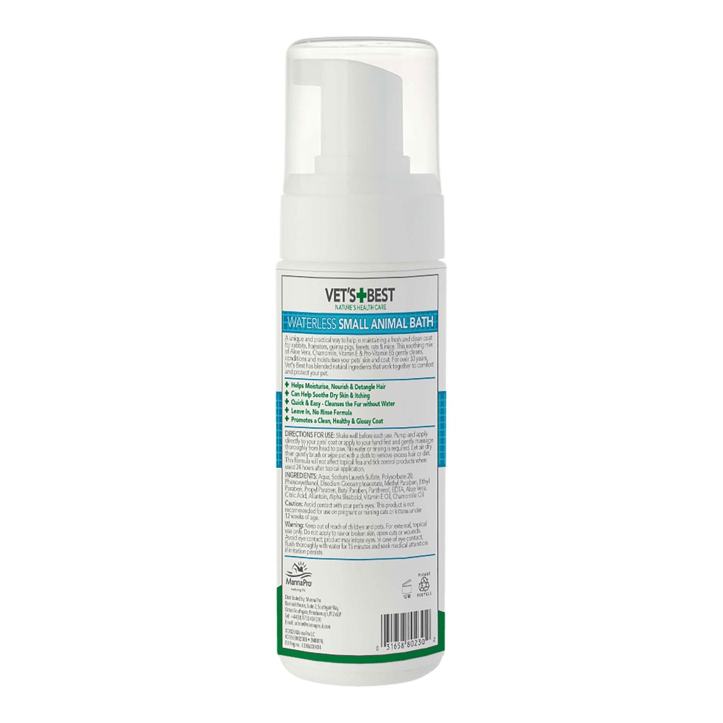 Vet's Best Waterless Small Animal Bath 150ml