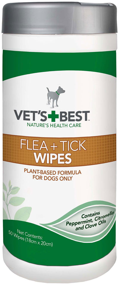 Vet's Best Flea Tick Wipes for Dogs 50pc