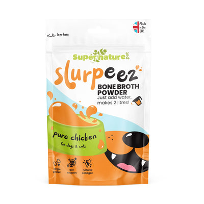 SuperNature Slurpeez Chicken Bone Broth Powder for Dogs & Cats 60g