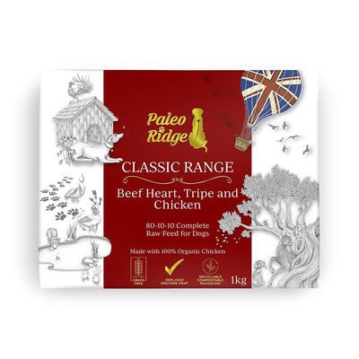 Paleo Ridge Classic Beef Heart Tripe and Chicken  1kg